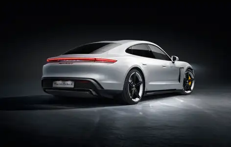 Porsche Taycan Turbo S Base Trim · White with Orange - Image 2